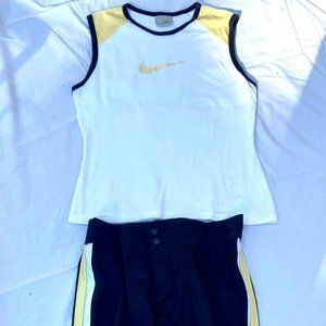 Nike Sportswear set: Sleeveless Cotton Ringer Tee & Cropped Pant